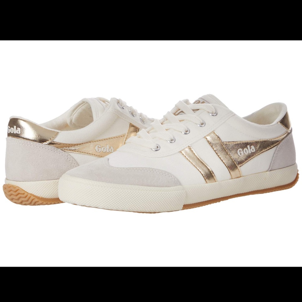 Gola - Badminton Sneakers. Off white and Gold. Women’s Size 8